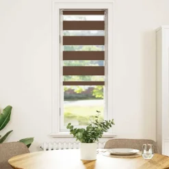 vidaXL zebragardin brun 40x100 cm stofbredde 35,9 cm polyester