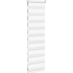 vidaXL zebragardin hvid 40x100 cm stofbredde 35,9 cm polyester