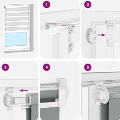 vidaXL zebragardin marmorbeige 40x100 cm stofbredde 35,9 cm polyester