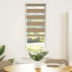 vidaXL zebragardin sandbrun 40x100 cm stofbredde 35,9 cm polyester