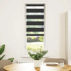 vidaXL zebragardin sort 40x100 cm stofbredde 35,9 cm polyester