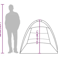 vidaXL3-personers strandtelt vandtæt azurblå
