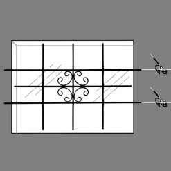 Vinduesgitter 69x114 cm
